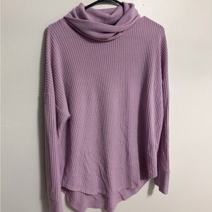 Lavender Ribbed Women's Sweater